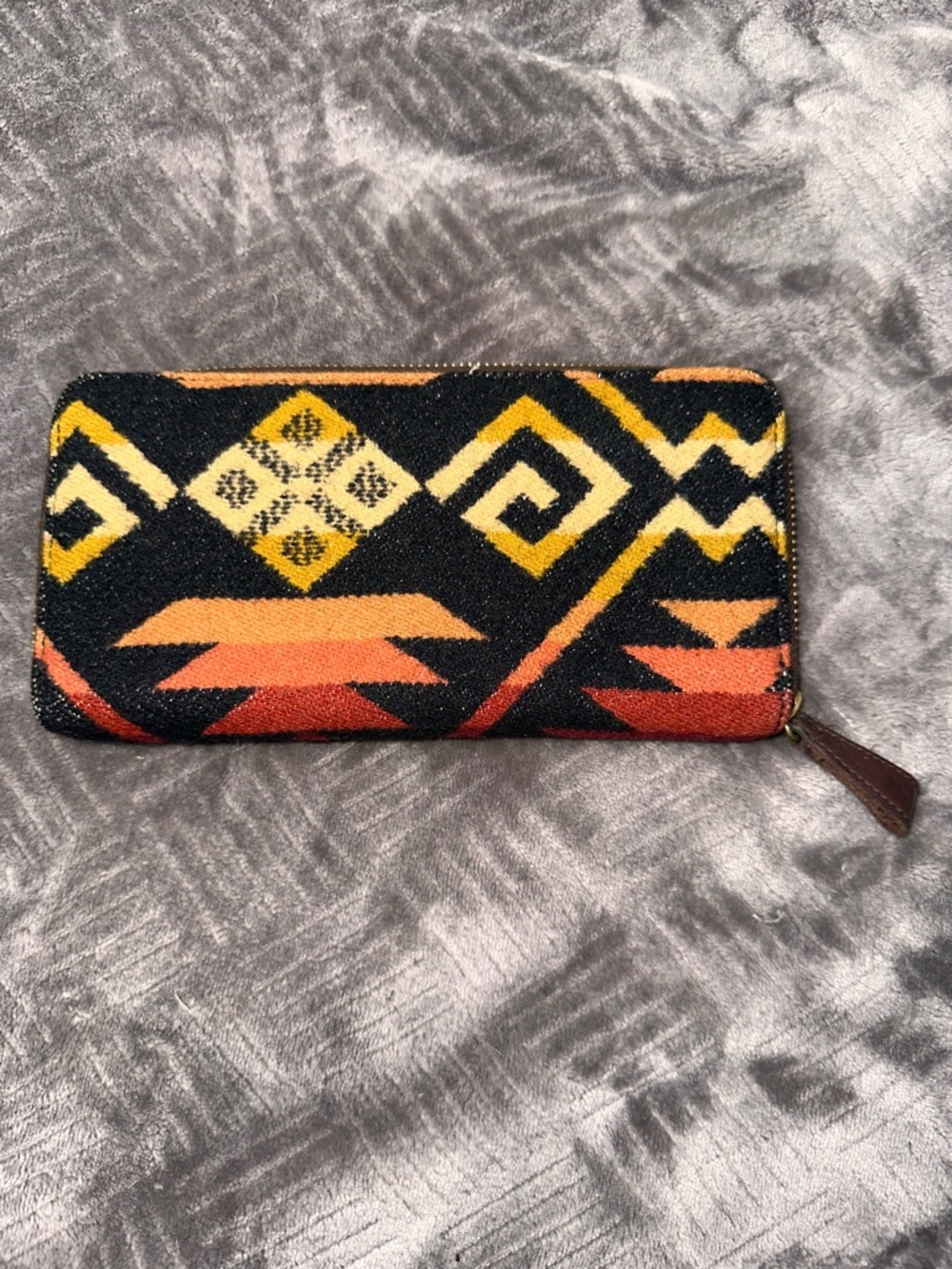 Pendleton Black, Yellow & Orange Aztec Zip Wallet